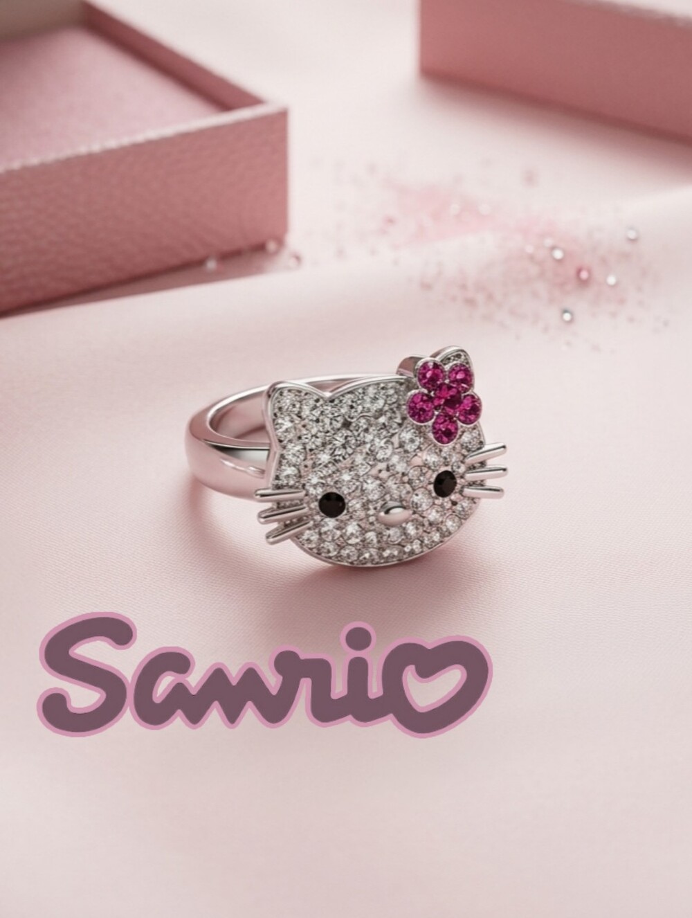 🤍 Hello Kitty Bloom  Ring
